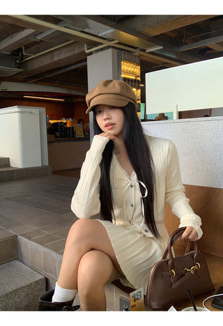 knitted two-piece suit