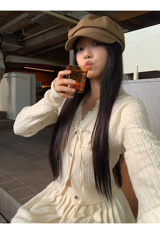 knitted two-piece suit