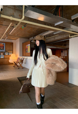 knitted two-piece suit