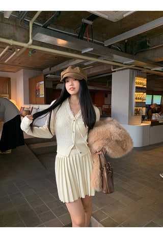 knitted two-piece suit
