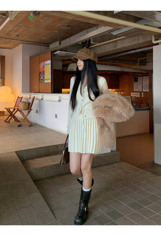 knitted two-piece suit