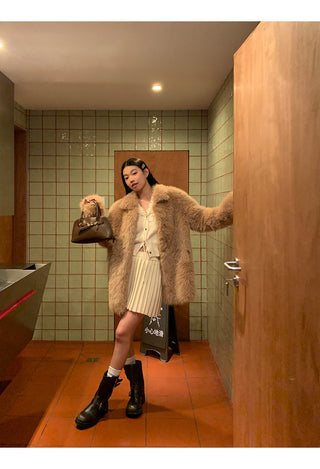 knitted two-piece suit