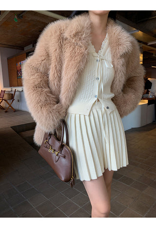 knitted two-piece suit