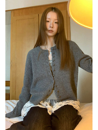 gray western cardigan