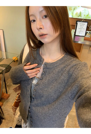 gray western cardigan