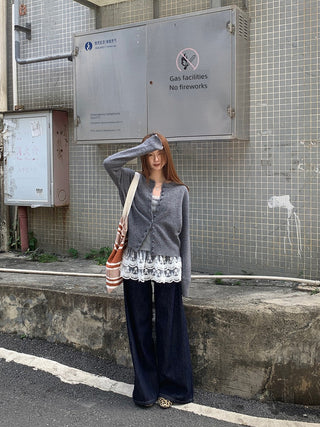 gray western cardigan