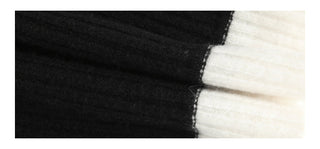 black knitted sweater