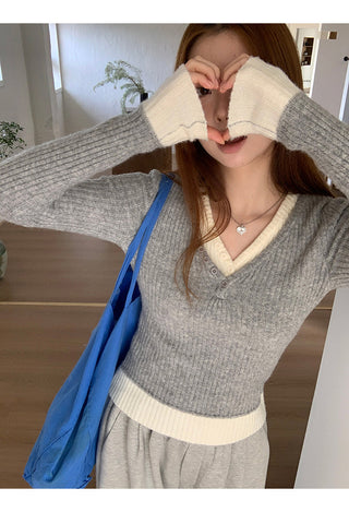 black knitted sweater