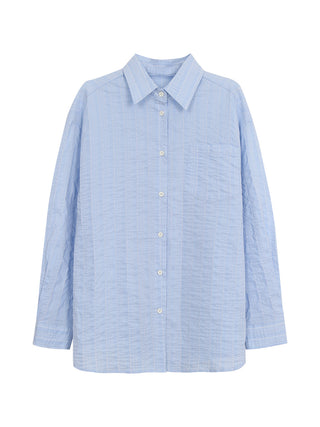 blue striped shirt