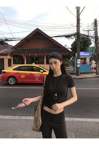 gray slim top set