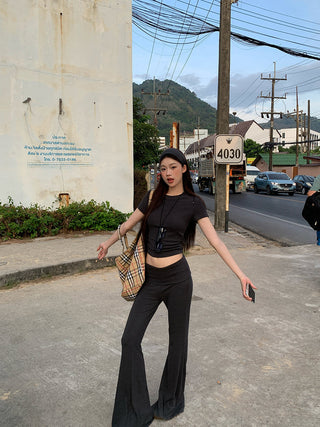 gray slim top set