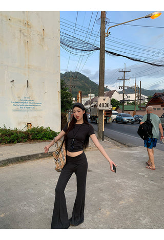 gray slim top set