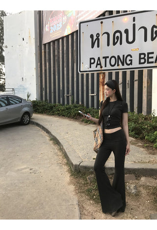gray slim top set
