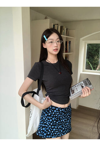 gray slim top set