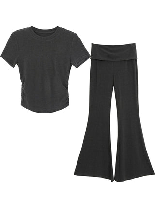 gray slim top set