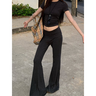 gray slim top set