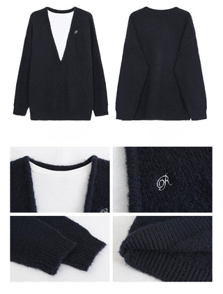 wool knit suit set
