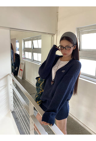 wool knit suit set