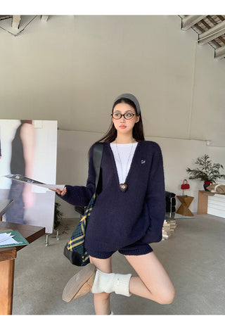 wool knit suit set