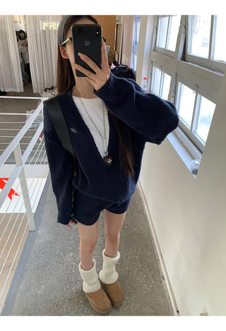 wool knit suit set