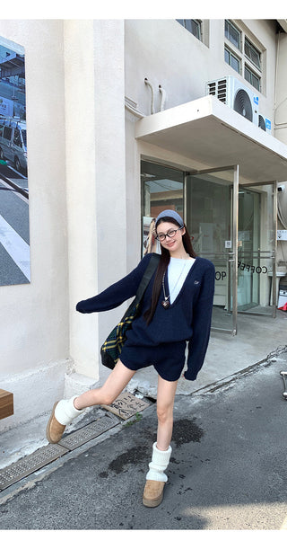 wool knit suit set
