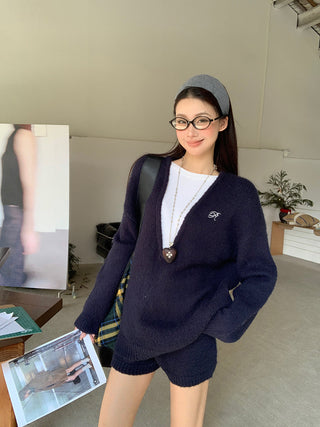 wool knit suit set