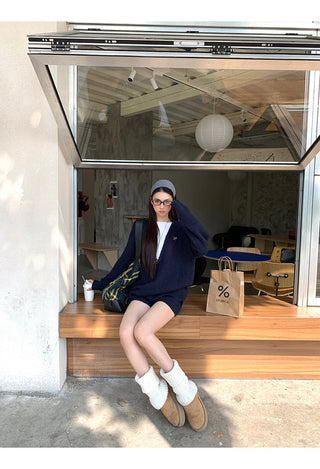 wool knit suit set