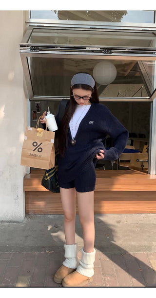 wool knit suit set