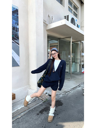 wool knit suit set