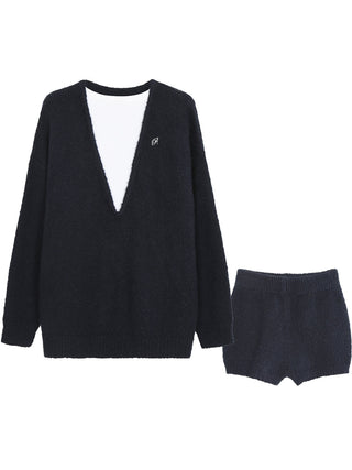 wool knit suit set