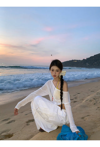 white long sleeve blouse