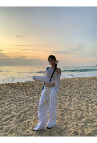 white long sleeve blouse
