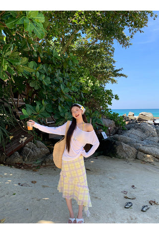 white long sleeve blouse