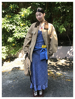 blue floral dress
