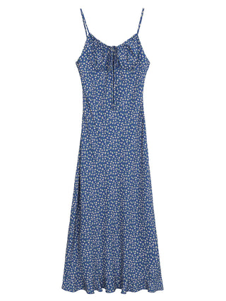 blue floral dress