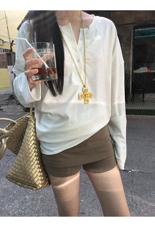 brown culotte skirt