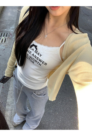 white cozy sweater
