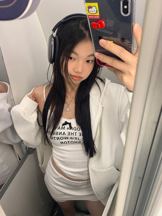 white cozy sweater