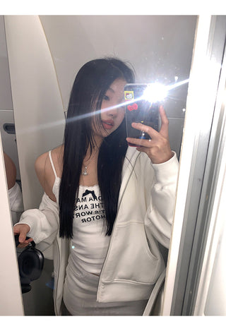white cozy sweater