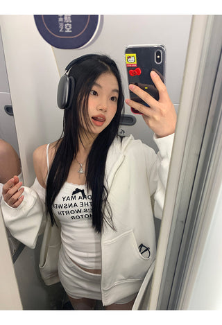 white cozy sweater