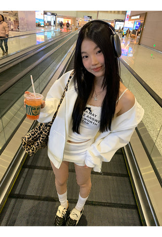 white cozy sweater