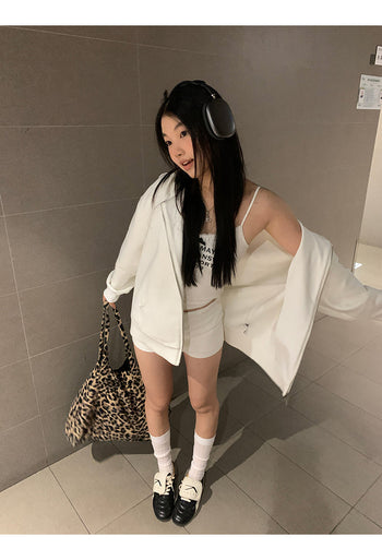 white cozy sweater