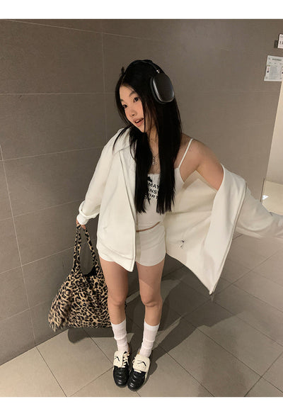 white cozy sweater