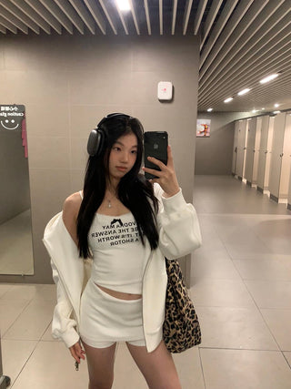 white cozy sweater