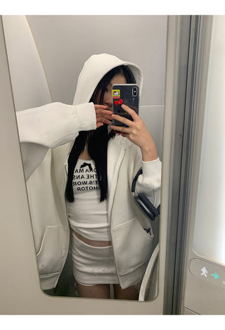 white cozy sweater