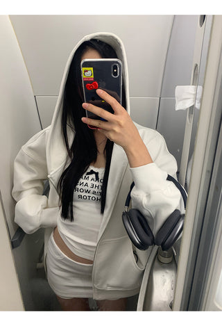 white cozy sweater