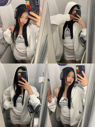 white cozy sweater