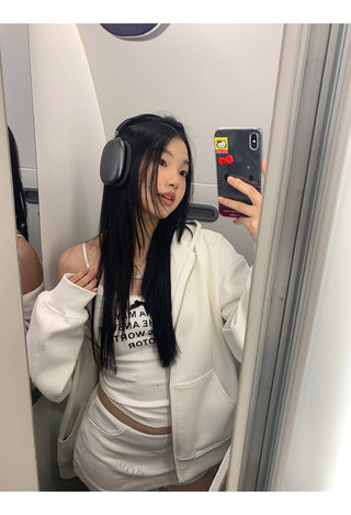 white cozy sweater