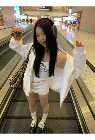 white cozy sweater