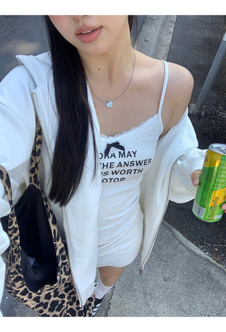 white cozy sweater